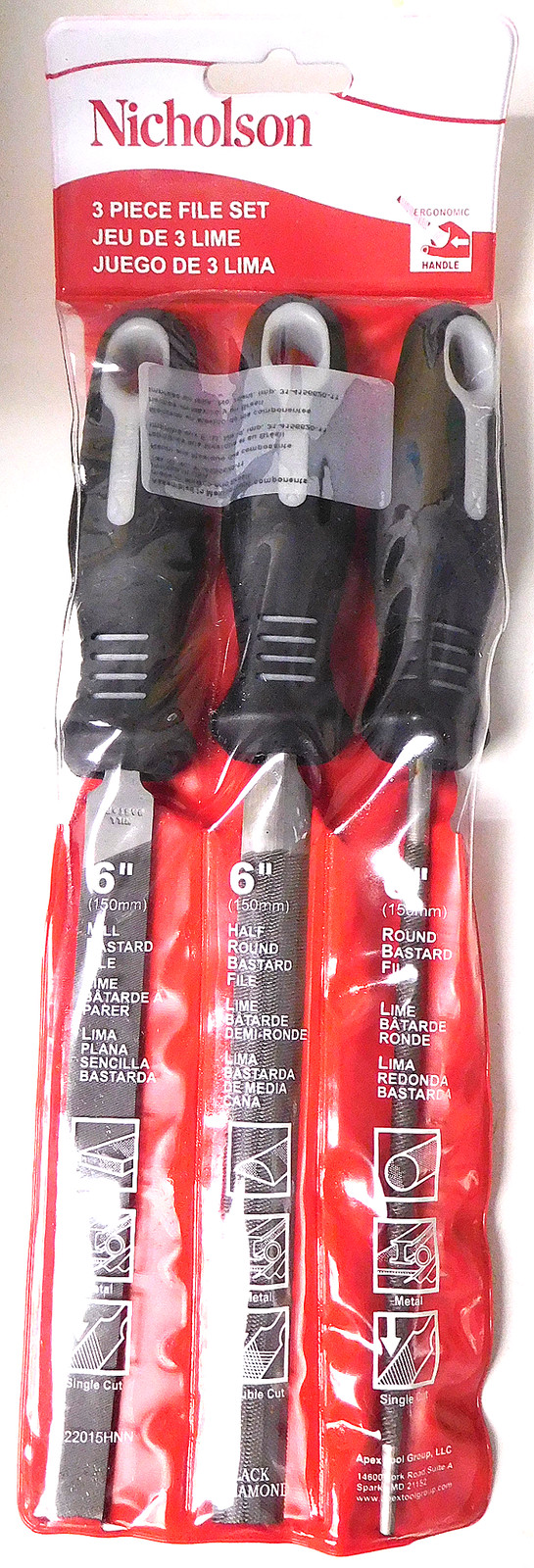 Nicholson 22015HNN 3 Piece File Set With Ergonomic Handle gallery