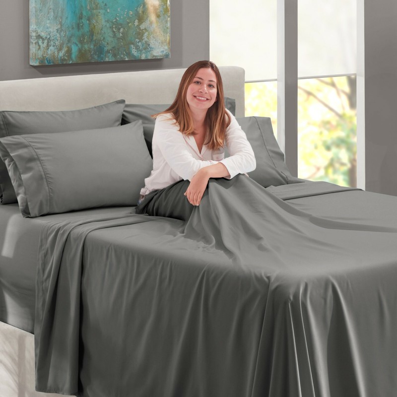 6 Piece Bed Sheets Set- Hotel Luxury Extra Deep Sheets, 39 Colors, 16"- 24" Deep gallery