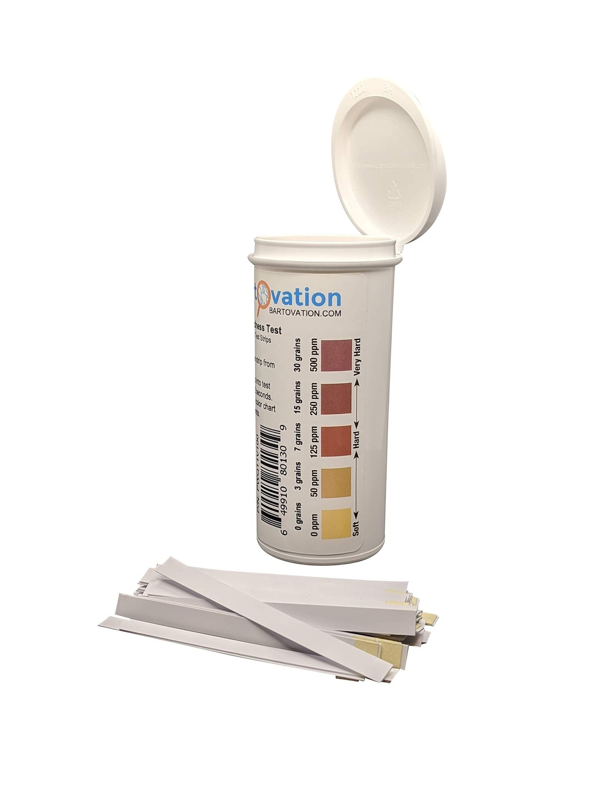 USA Made Total Water Hardness Test Strips 0-500 ppm for Water Quality Tests [100 gallery