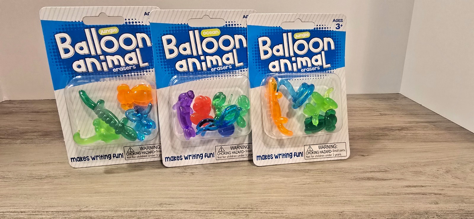 OCEAN & JUNGLE animal theme Balloon animal erasers (12PACK) gallery