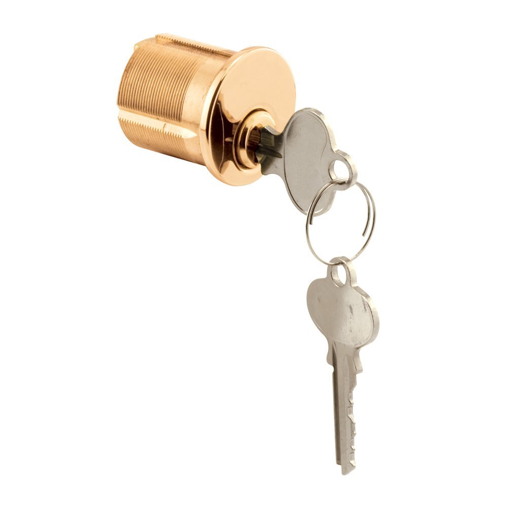 E 2562 Mortise Cylinder 11/4 In. Solid Polished Brass 5 Pin Tumbler single Pack gallery