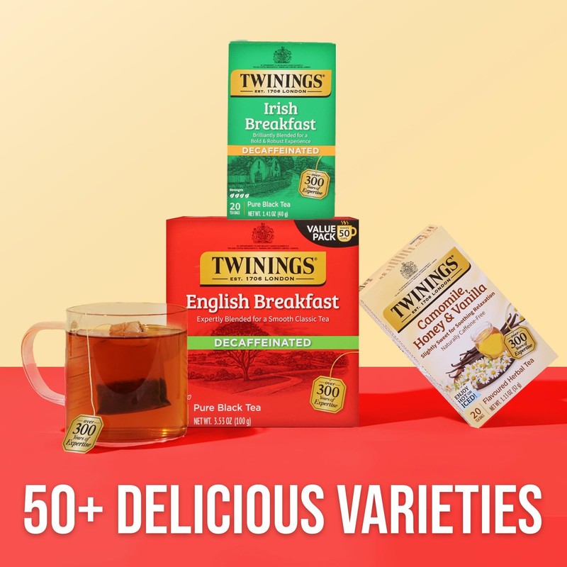 Twinings Decaffeinated Irish Breakfast 20 Count (Pack of 6), Original Version gallery