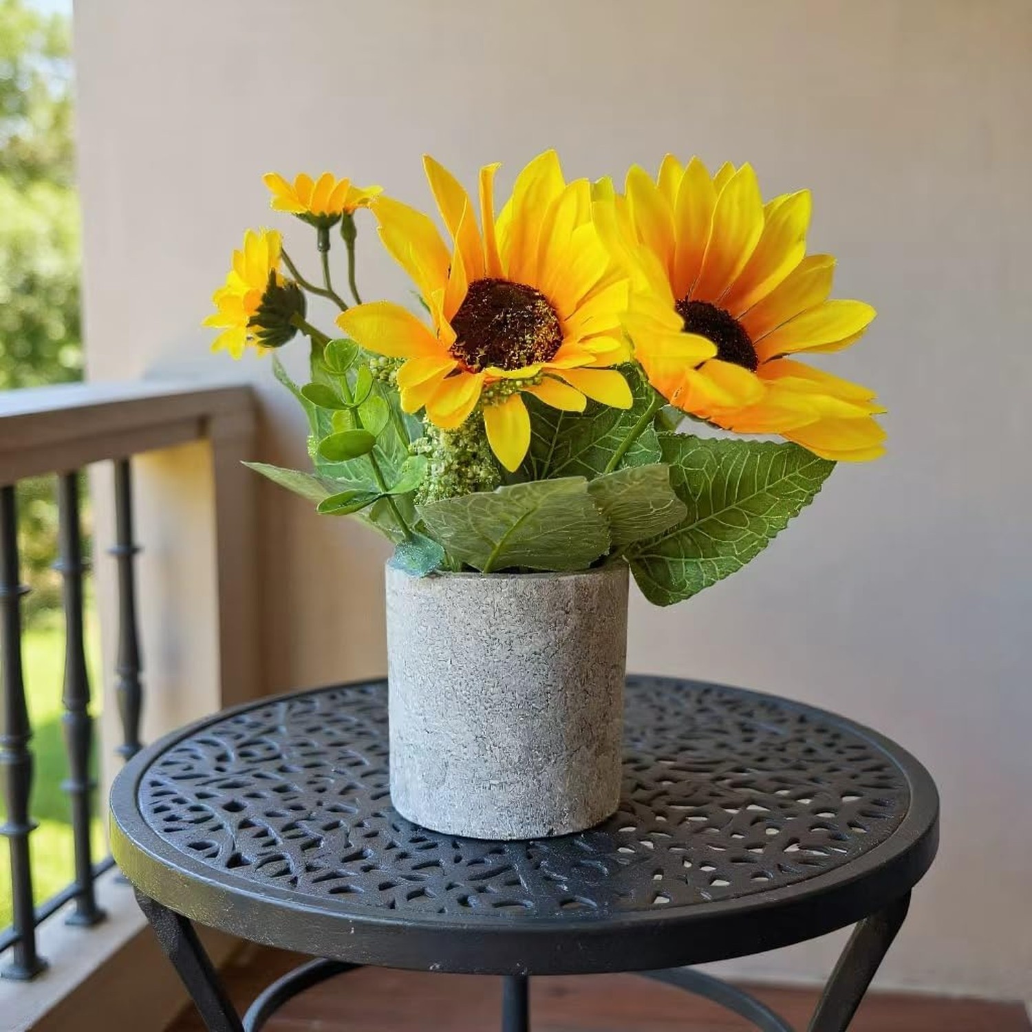HappyFiller 1 Pack SpringSummer Decoration Artificial Sunflowers Potted Fake ... gallery