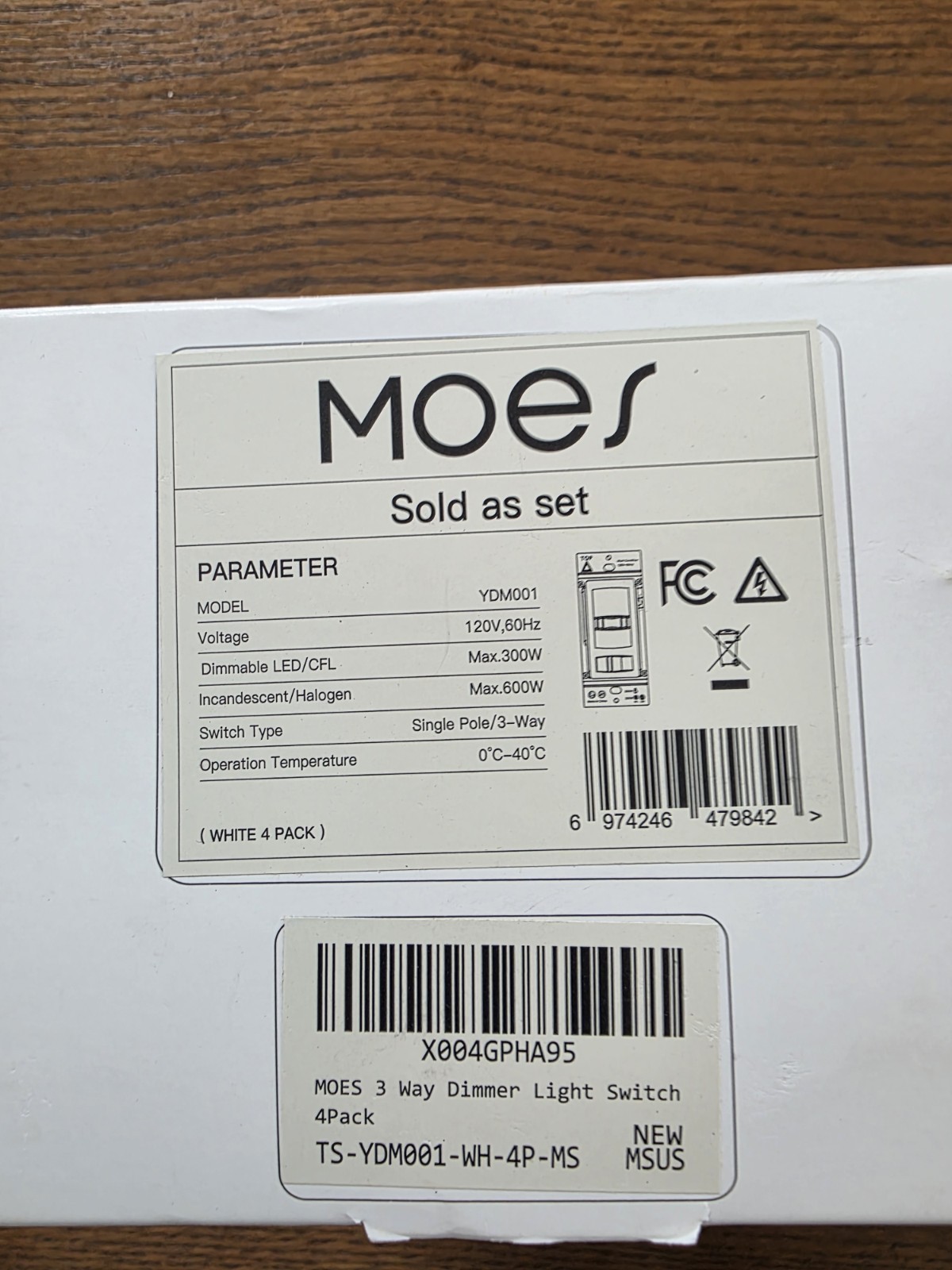 MOES Dimmer Light Switch 4 Pack, 3 Way & Single Pole Dimmable Switch New gallery