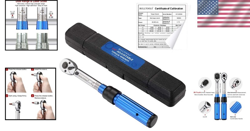 Compact 1/4-inch Drive Click Torque Wrench with Calibration Certificate & Box gallery