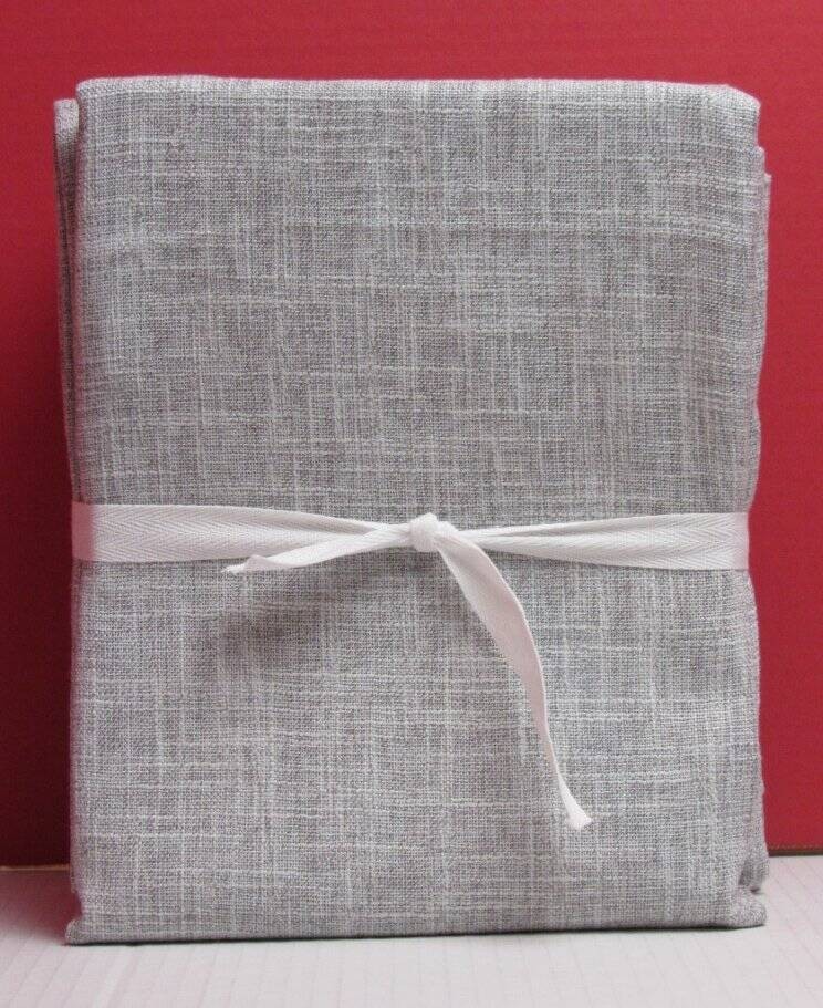 Pottery Barn Brixton Unlined Textured Curtains, 50" x 108" Heathered Gray NWT gallery