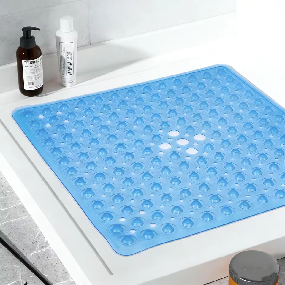 Large Non Slip Shower Mat with Drain Holes: SlipX Solutions Square Shower Mat gallery