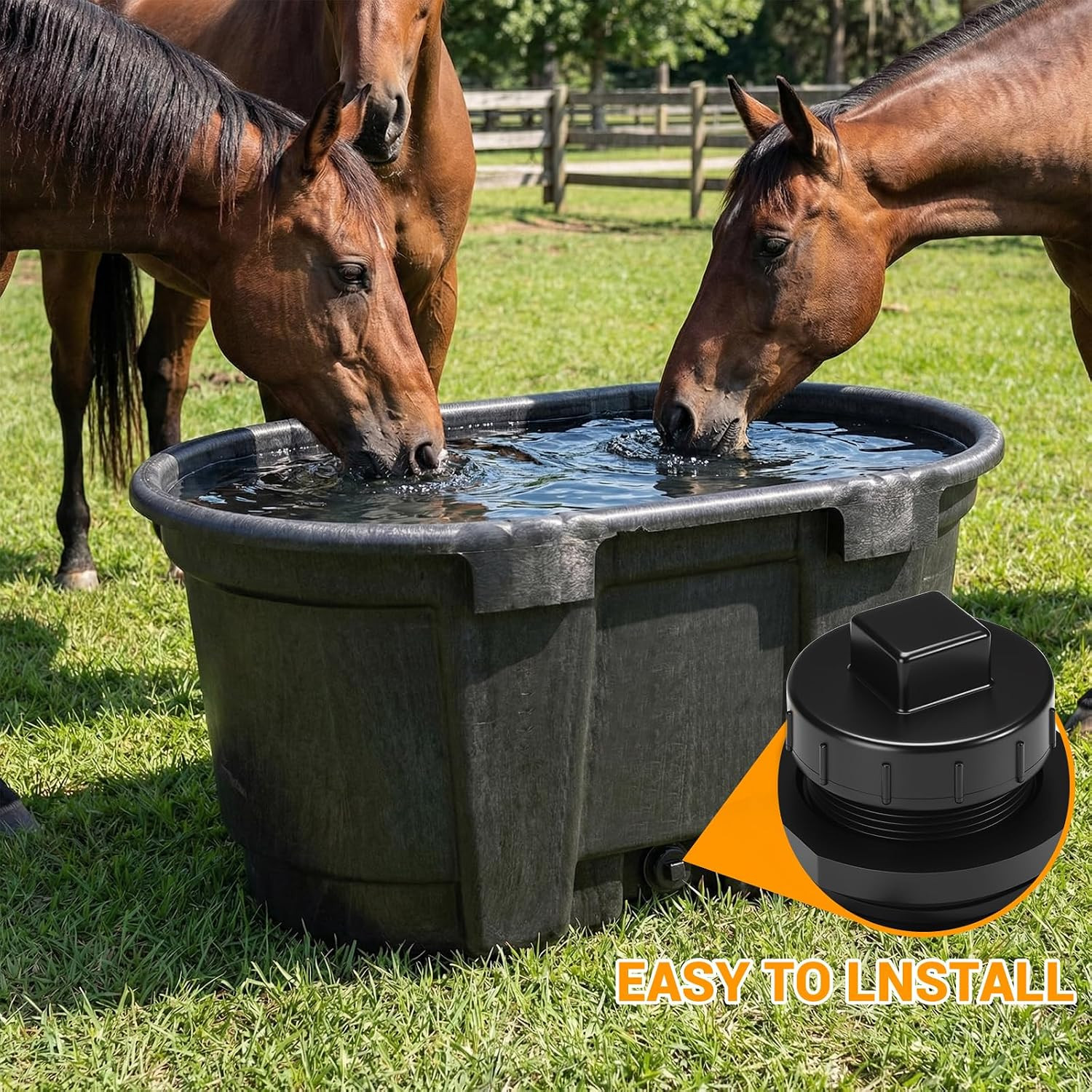 Stock Tank Drain Plug Kit for Rubbermaid 50、70、150、100, 300 Gallon Stock Tank ≥ gallery