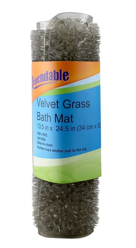 Dependable Industries Grass Textured Foot Scrubber Bath Mat – Anti-Slip Showe... gallery