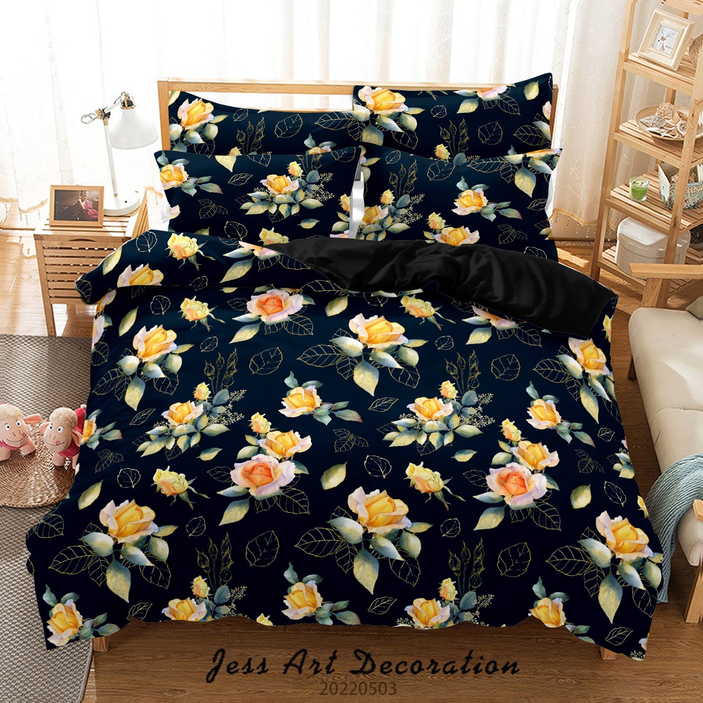 3D Rose Watercolor Pattern Quilt Cover Set Bedding Sets Pillowcases gallery
