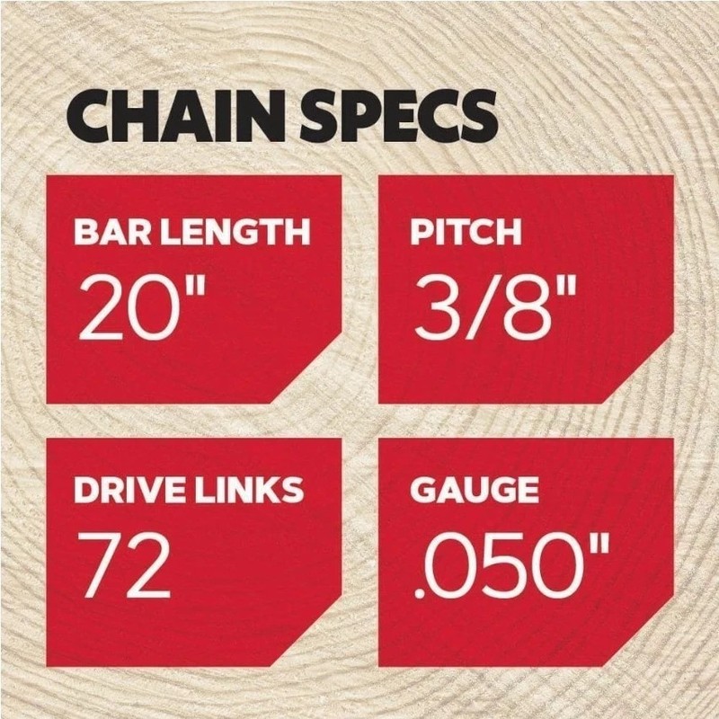 Oregon 20" in Chainsaw Bar, E72 Chain 72 Link 3/8 Pitch .050 Ga Husqvarna & More gallery