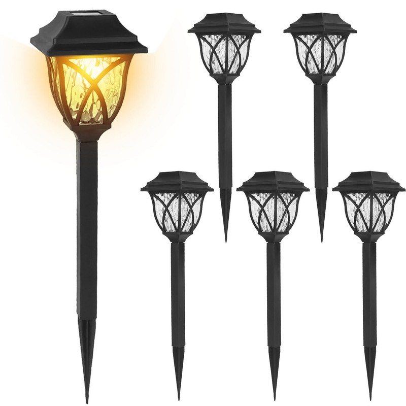 6Pcs Solar Pathway Lights, Bright Solar Garden Lights Outdoor IP45 Waterproof gallery