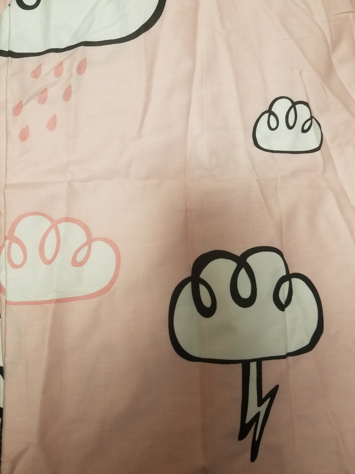Twin Fitted Sheet Pink Cloud Print Deep Pocket Cotton New 39x75 Soft Bedding gallery