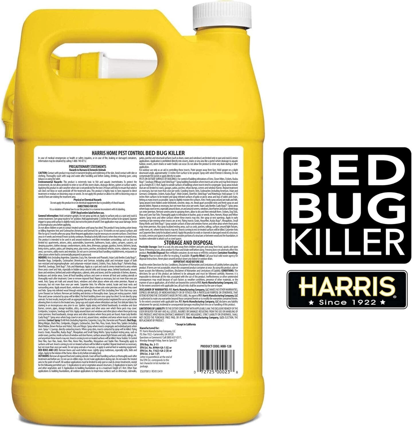 Pest Control Bed Bug Killer Spray 1 Gal. Odorless Non-Staining Indoor Liquid gallery