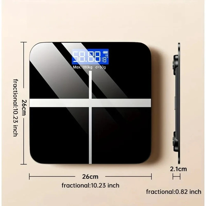 Digital Bathroom Scale High Precision LCD Display 396LB Capacity Accurate Weight gallery
