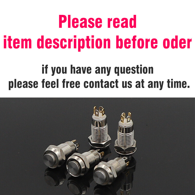 Small 8mm 10mm Metal Push Button Switch 4pin LED Latching Momentary Waterproof gallery