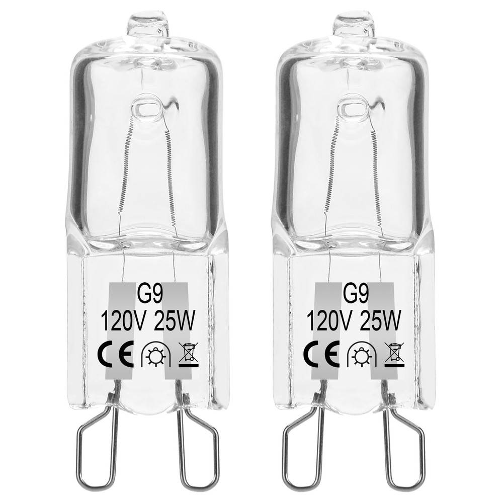 Halogen Bulb Compatible with Whirlpool Microwave Oven, G9 120V 25W Replacemen...