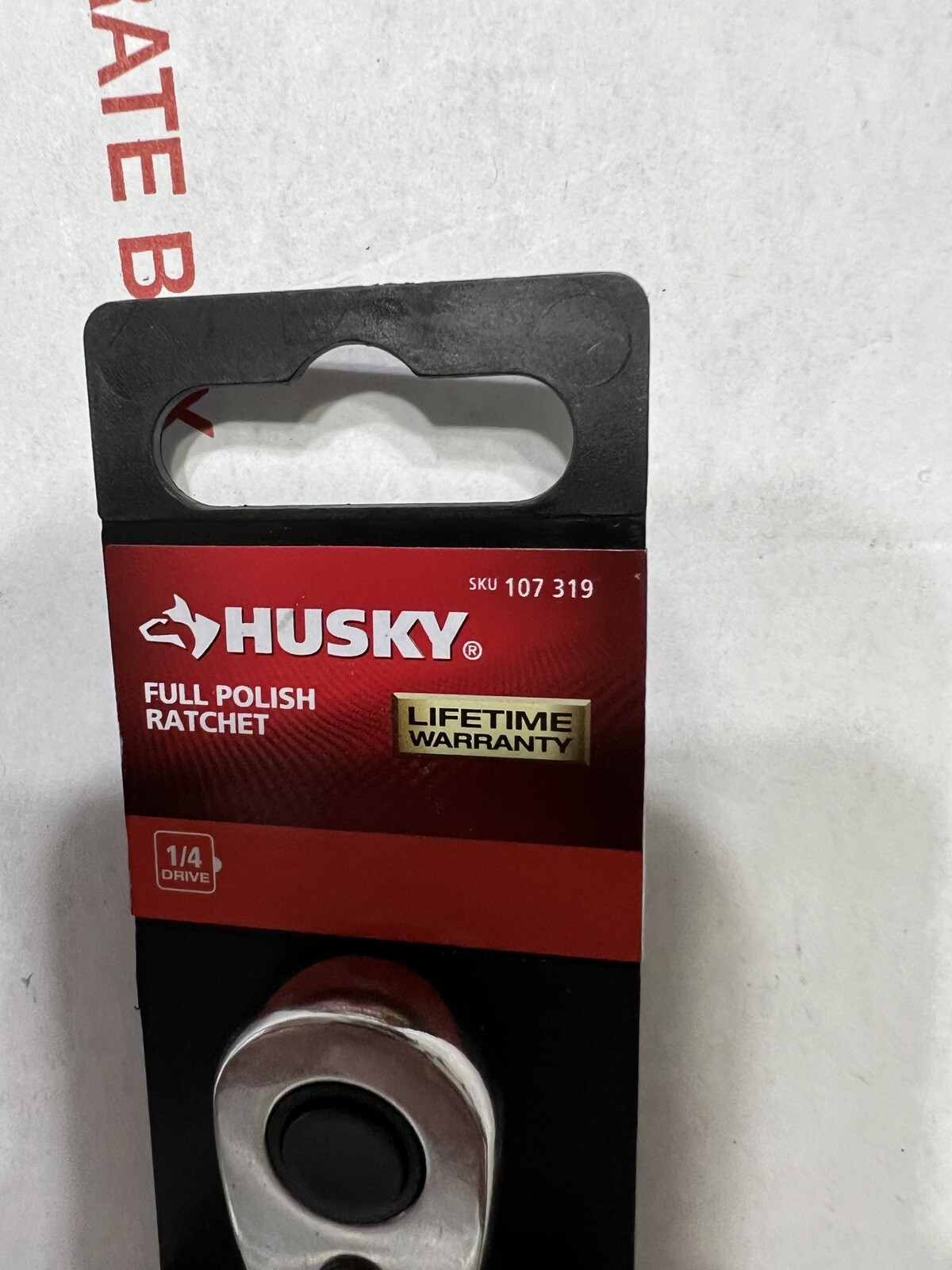 Husky Ratchet Low Profile Quick Release Tool 1/4 In Full Polish SHIPS FREE!! gallery