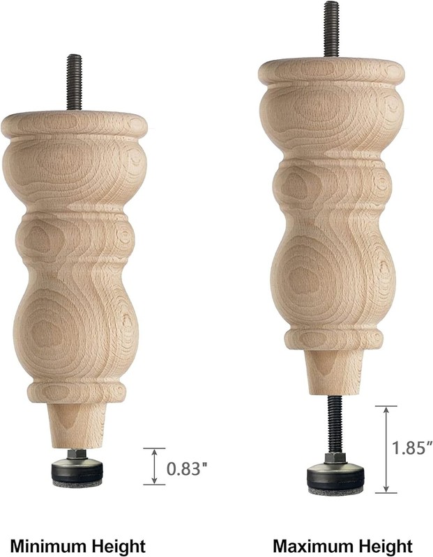 Adjustable 8-Piece Leveler Kit for Heavy Furniture - Floor Protection & Support gallery