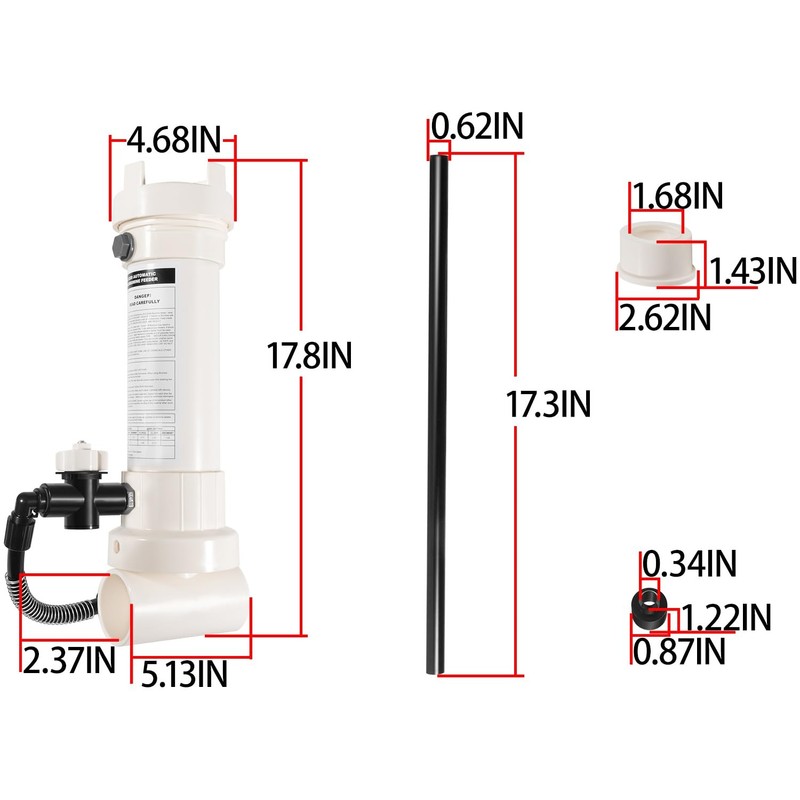 R171096 Pool Chlorinator, 320 Automatic In-Line Chlorine/Bromine Feeder Compatib gallery
