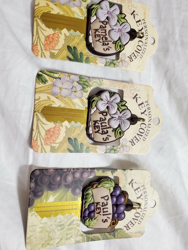 PERSONALIZED KEY COVERS NAMES THAT START WITH L,P ,M & V gallery