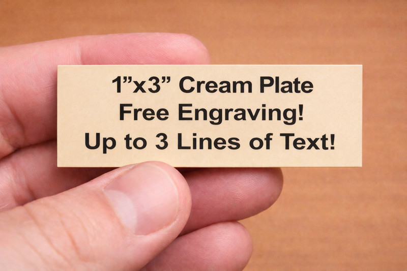 Custom Engraved 1x3 Self Sticking Plate / Nameplate Tag Label Plaque Sign gallery