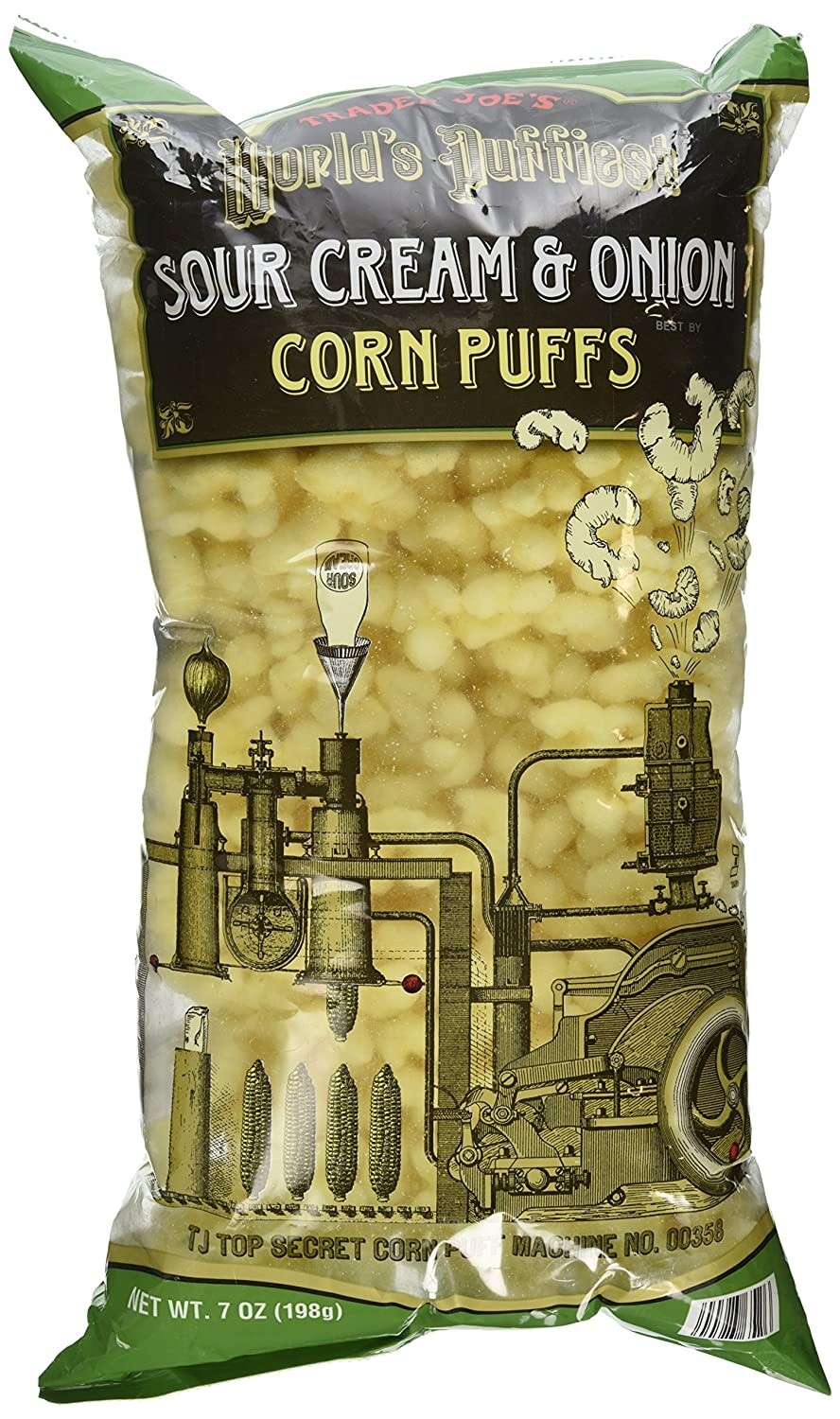 2 Packs Trader Joe's World’s Puffiest Sour Cream Onion Corn Puffs 7 oz Each Pack gallery