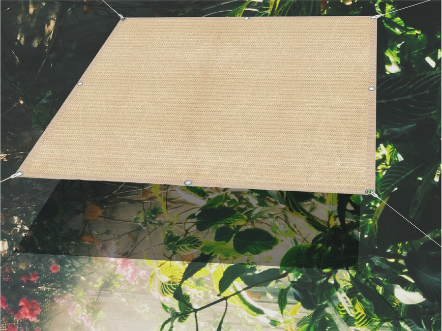 60% Sun Shade Cloth with Grommets Sun Block for Garden Greenhouse or Patio Beige gallery