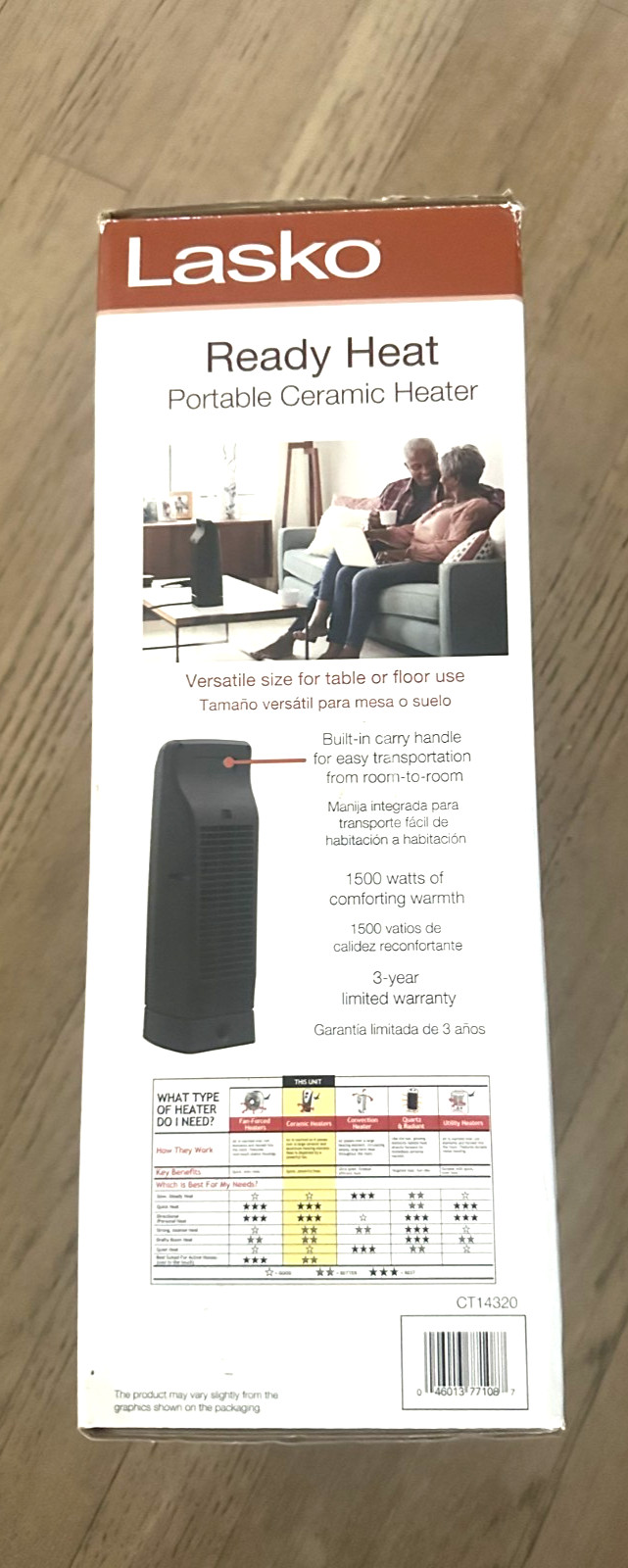 Lasko Ceramic Mini Tower Heater Cool Touch Fully Assembled 1500W 16" NIB gallery