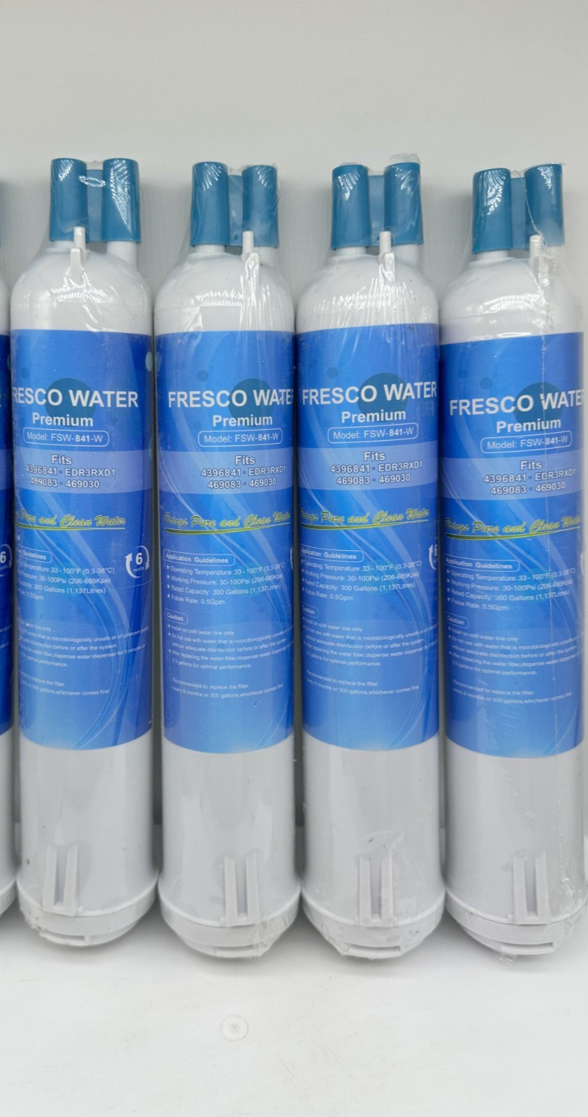 4 Pack Refrigerator Water Replacement Filter EDR3RXD1 9083 4396841 4396710 gallery
