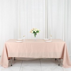 Nude 72×120 RECTANGLE POLYESTER TABLECLOTH Wedding Catering Dinner Supplies