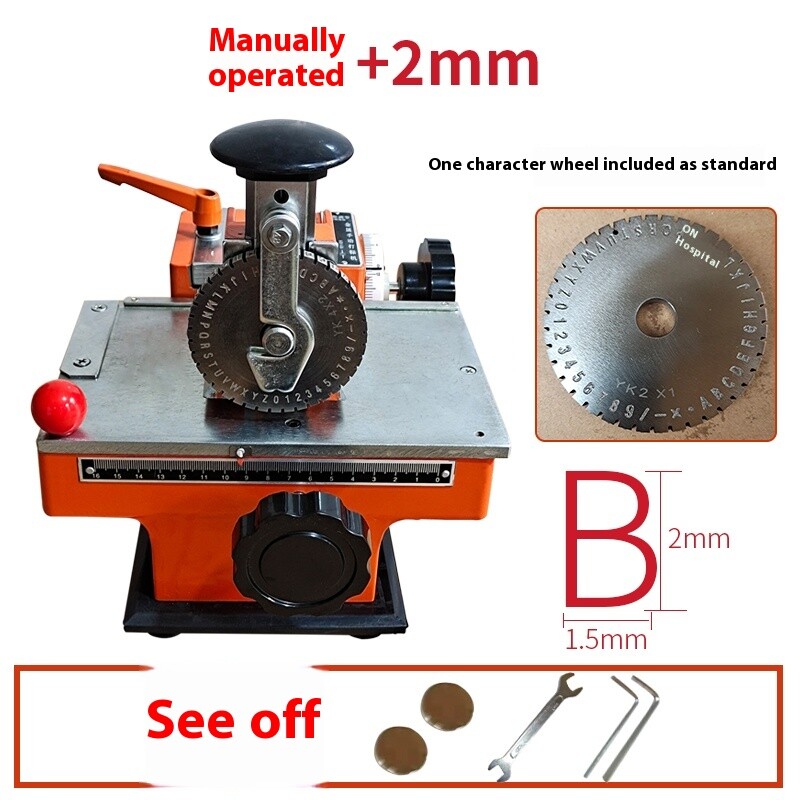 Metal Nameplate Marking Machine Embossing Engraving Small Semi-automatic gallery