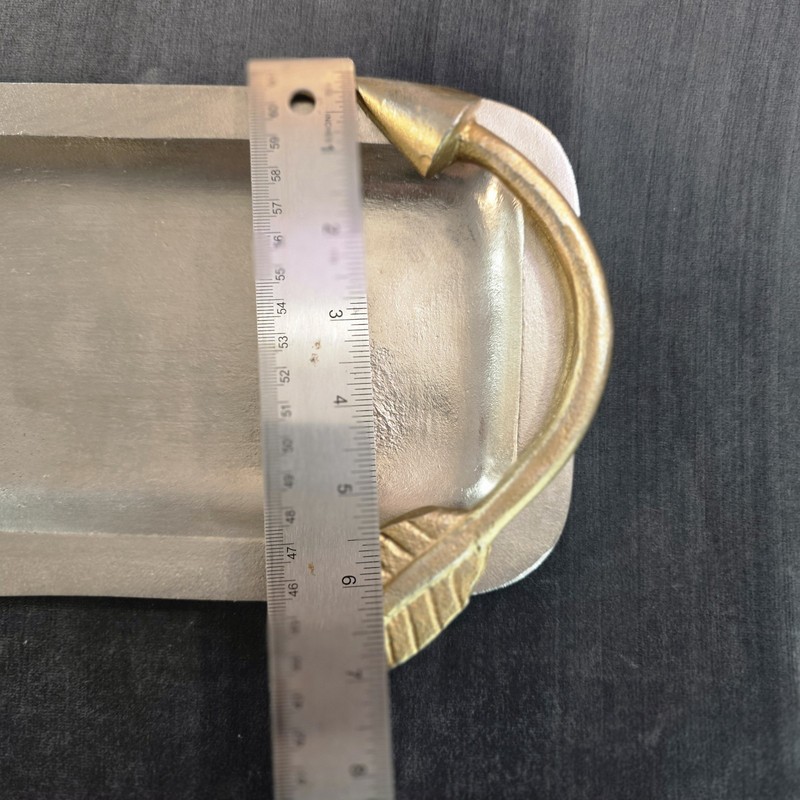 Rectangular decorative Metal serving tray Arrow Handles gallery