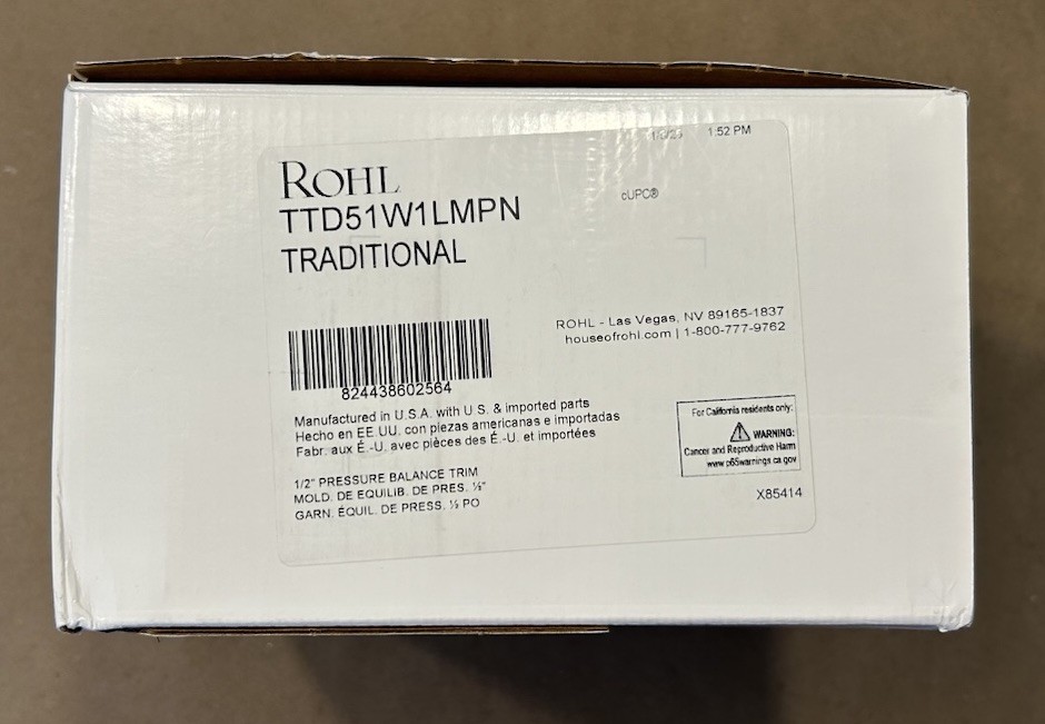 Rohl TTD51W1LMPN Traditional Shower Valve Trim Only, Polished Nickel gallery