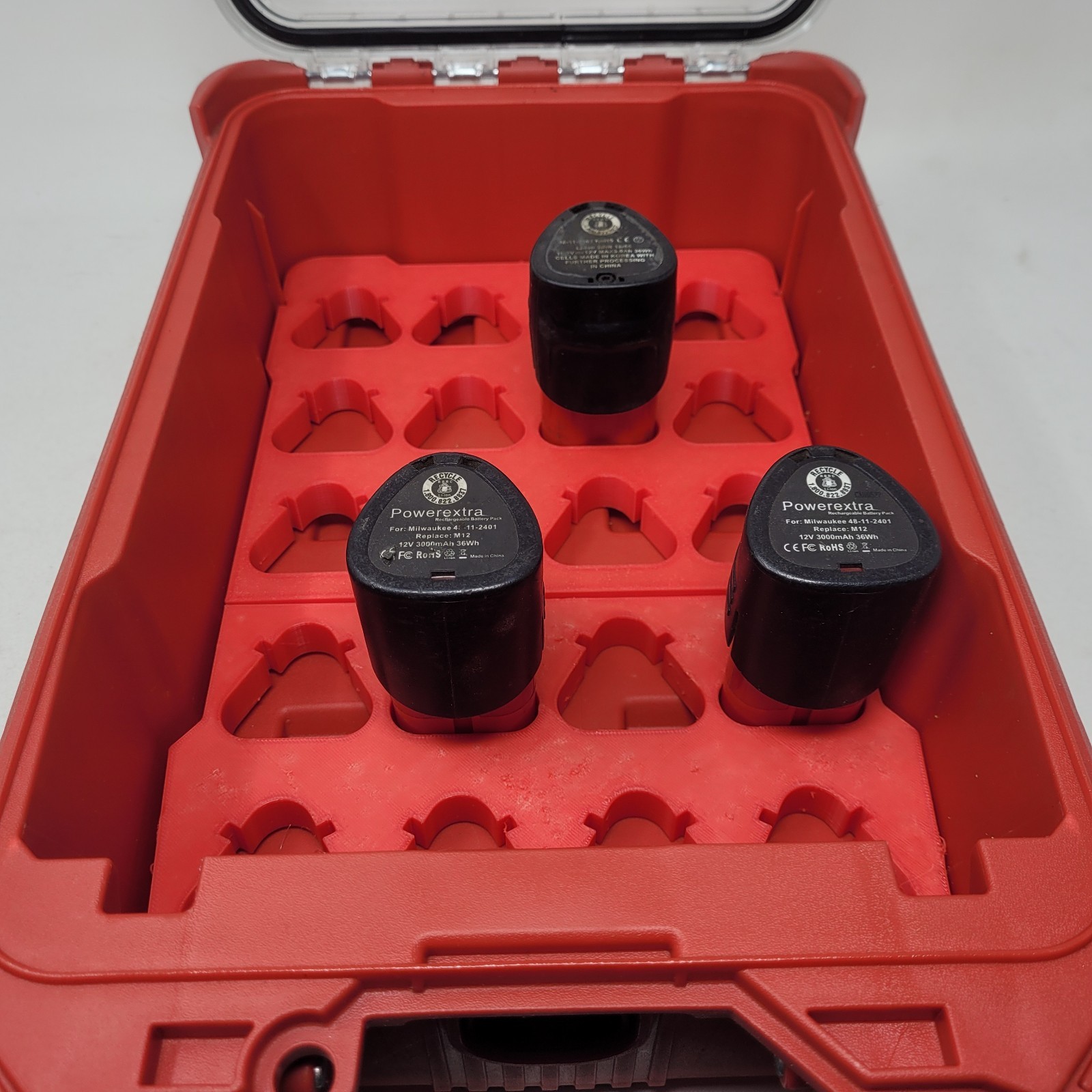 Fits Milwaukee Packout Deep Storage Tray INSERT for Milwaukee M12 Batteries gallery