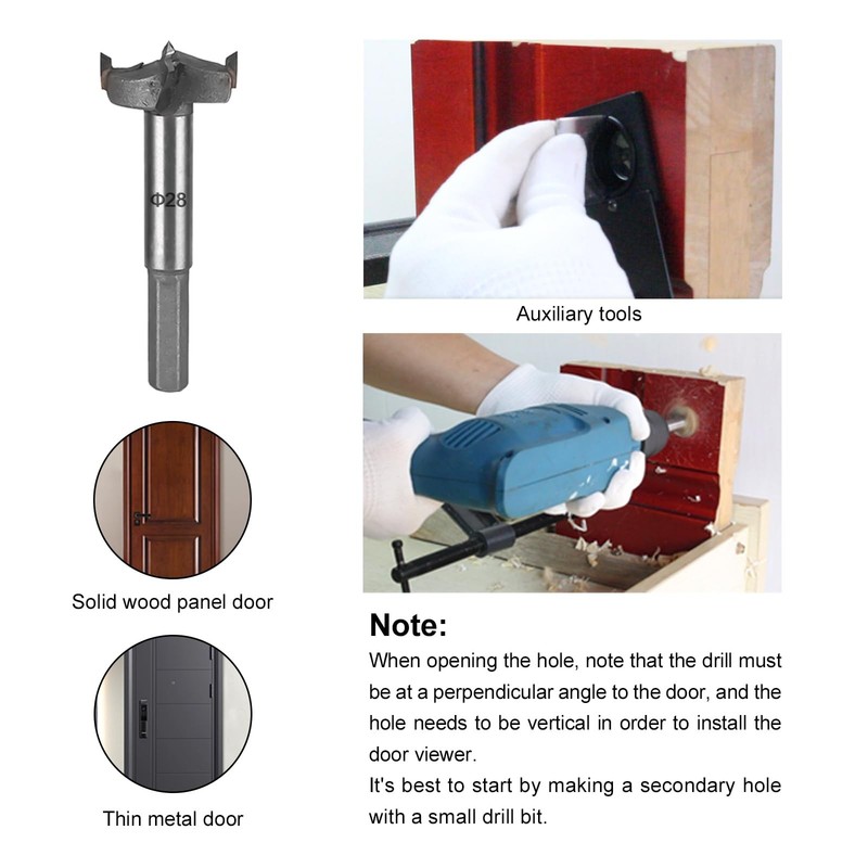 Earl Diamond Solid Brass Square Hd 220 Degree Door Viewer Peephole 28Mm Drill gallery