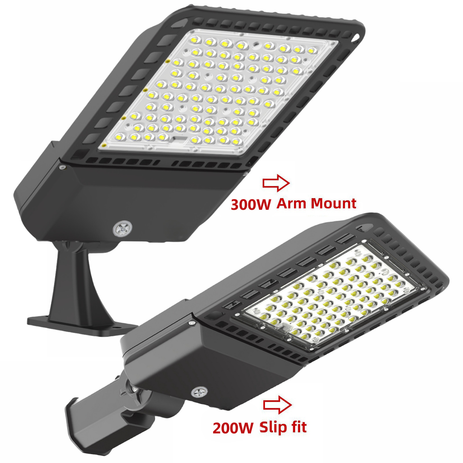 LED Parking Lot Shoebox Light 200/300W Dusk To Dawn Outdoor Area Pole Light IP65 gallery