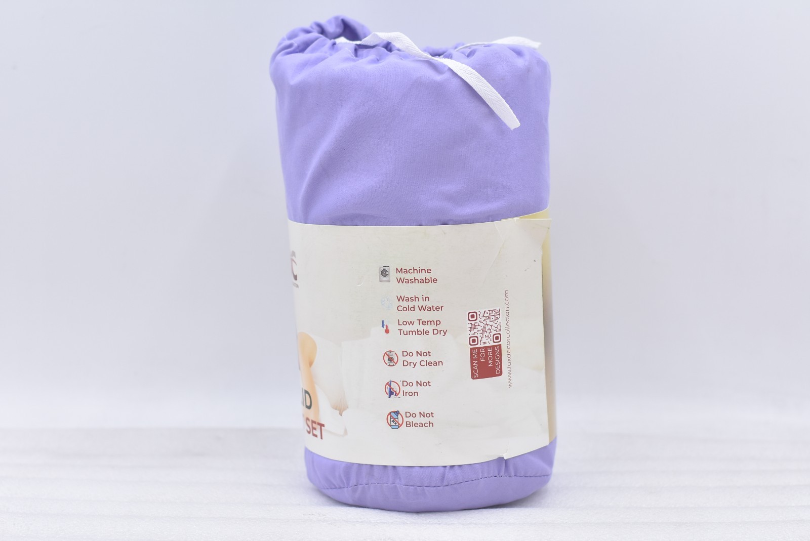 LDC Lux Decor Collection 4pc King Lavender Solid Sheet Set gallery