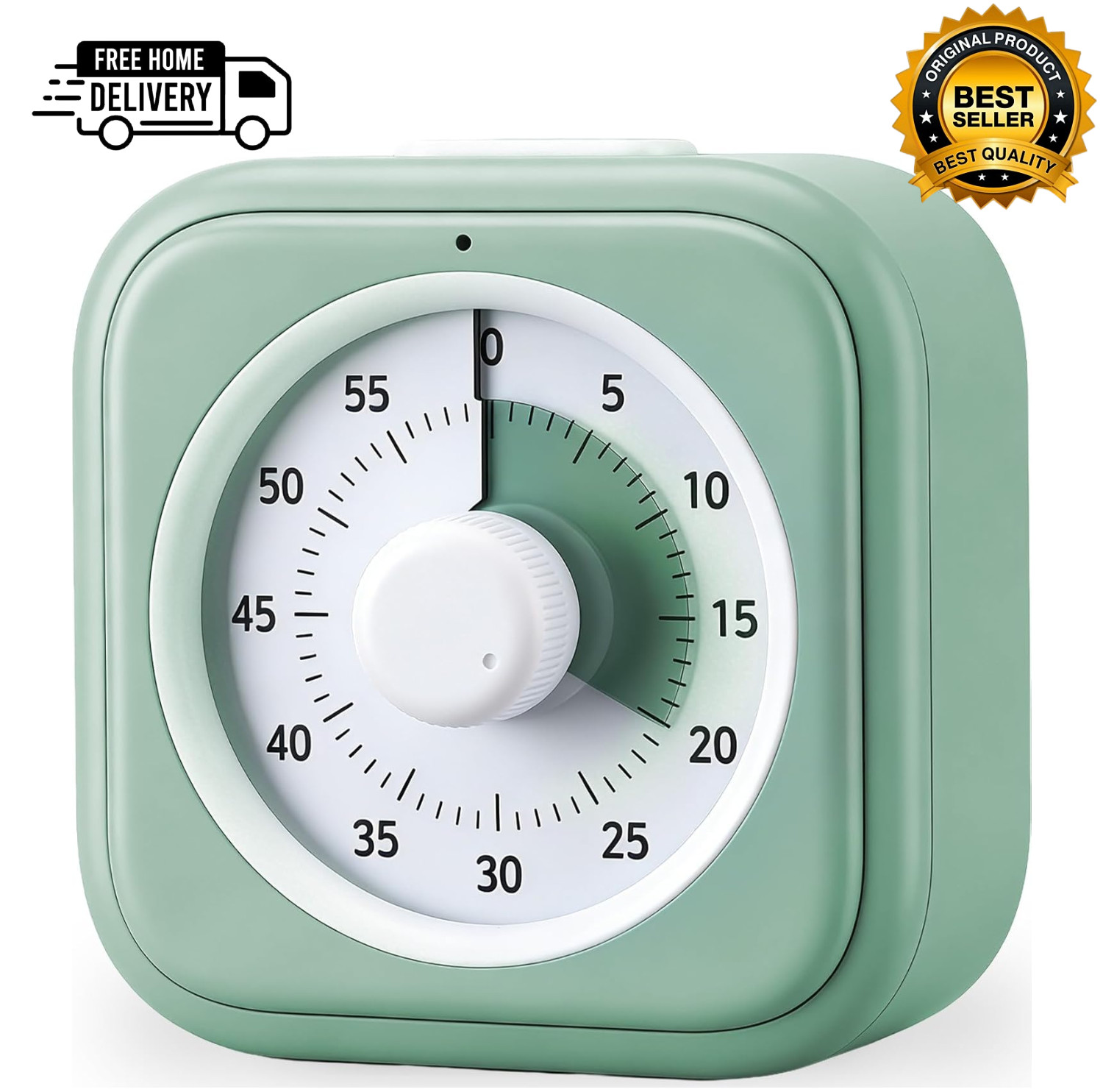 60 Minute Visual Timer for Kids, Silent Countdown Clock, Time Management Tool fo gallery