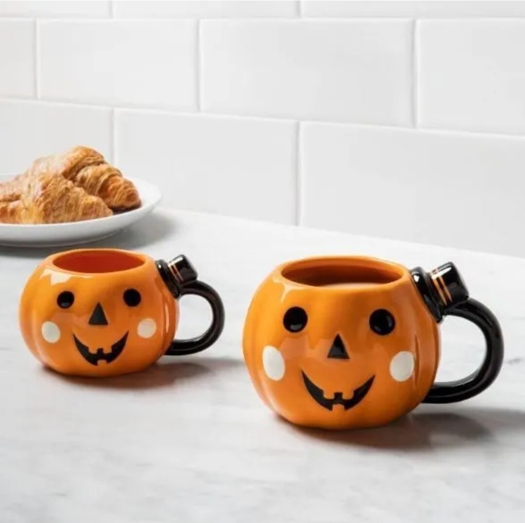 Target Pumpkin & Mini Coffee Mugs Halloween Hyde & EEK! 2022 2 Pk Set Stoneware gallery