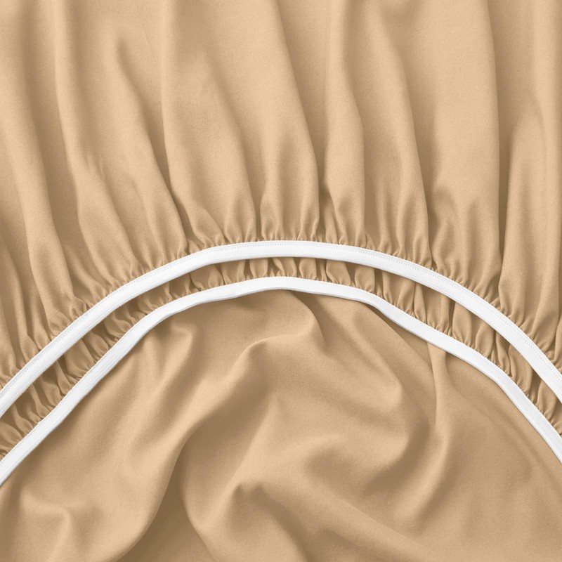 Split Top King Fitted Sheet Only for Adjustable Beds, Soft Microfiber Split gallery