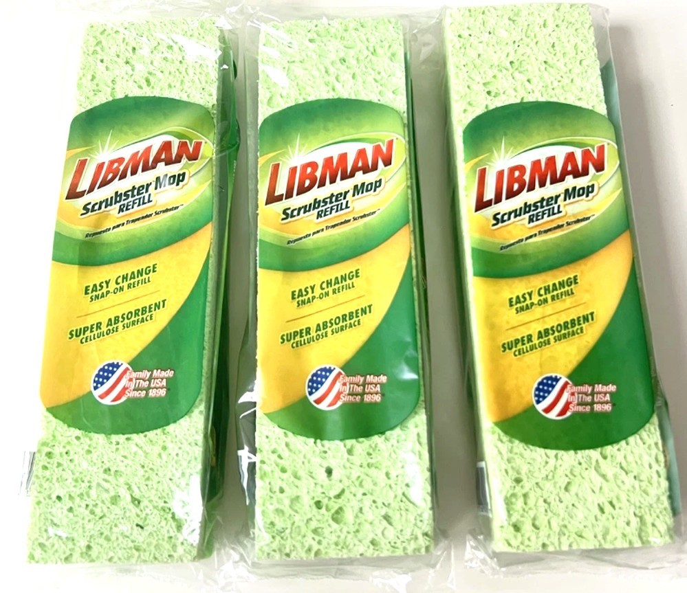 3 Libman GATOR MOP 03021 Sponge Replacement Refills Super Absorbent Tear Resist gallery
