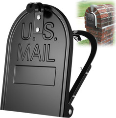 Mailbox Door Replacement Kit for Standard Brick Mailbox – 6.25″ x 8″ Black