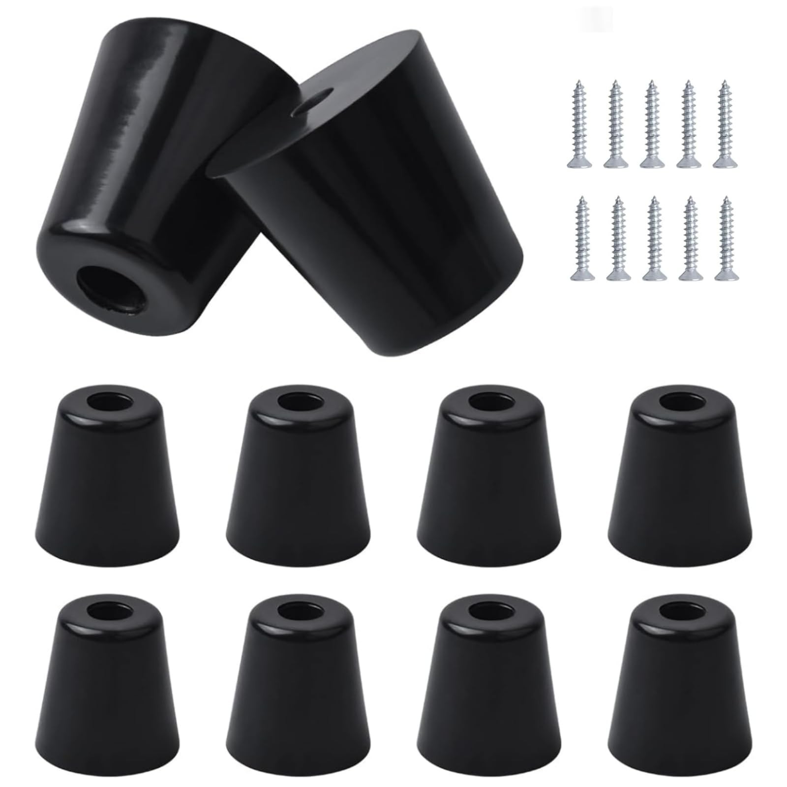 10Pcs Soft Round Rubber Feet with Screws Non Slip Black Cutting Board Feet Sm... gallery