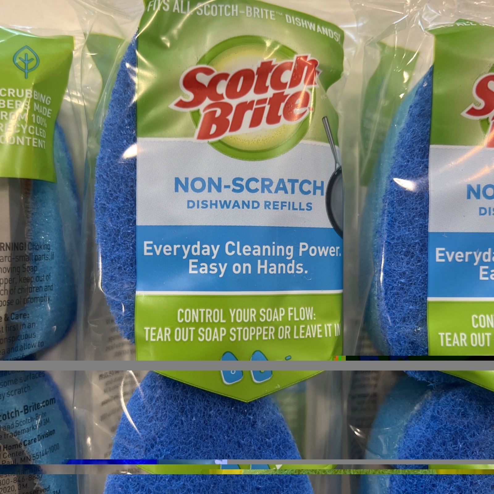 Scotch-Brite Non-Scratch Dishwand Refills 2 Pack Lot Of 4 Packs New Sealed gallery