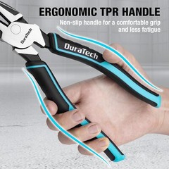 DURATECH 8″ High Leverage Linemans Pliers Cr-Ni Side Cutters Linesman Pliers New