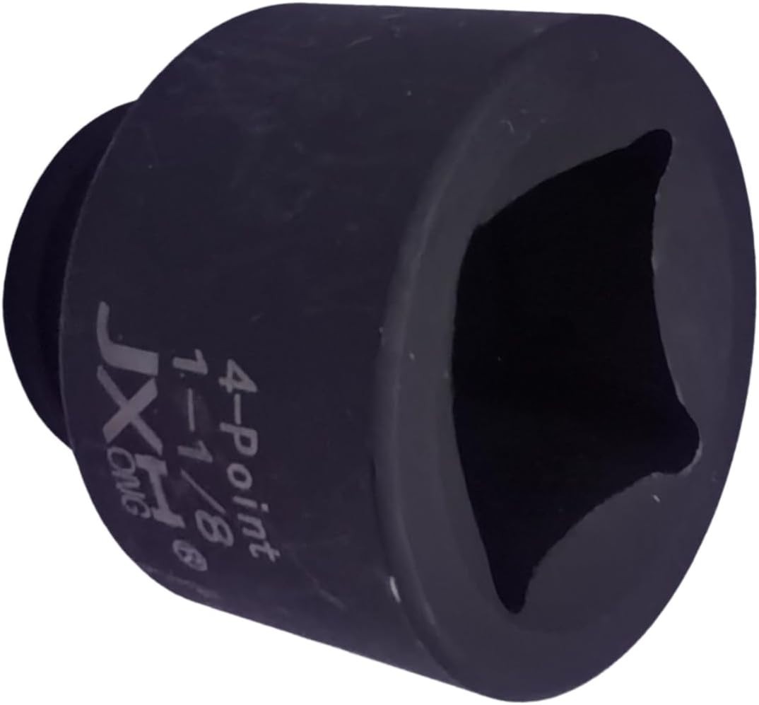 1/2" Drive 1-1/8", 4-Point Square Impact Socket, Heat Treated Cr-Mo Alloy Steel gallery
