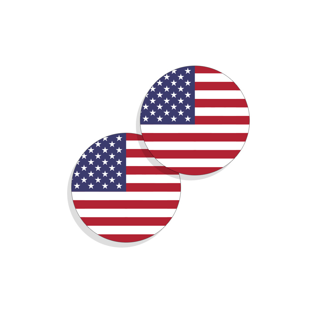 American Flag Stickers Flag Decals Round Indoor Outdoor 4 Circles America USA US gallery