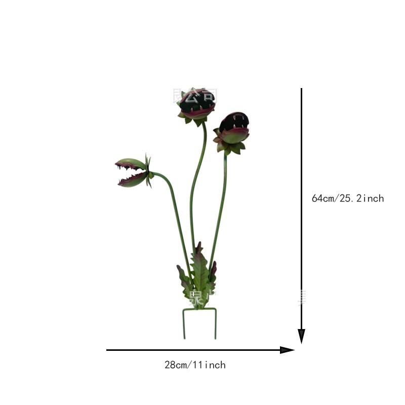 Venus Flytrap Metal Garden Stake,Man-Eating Flower Lawn Metal Yard Art Decor gallery
