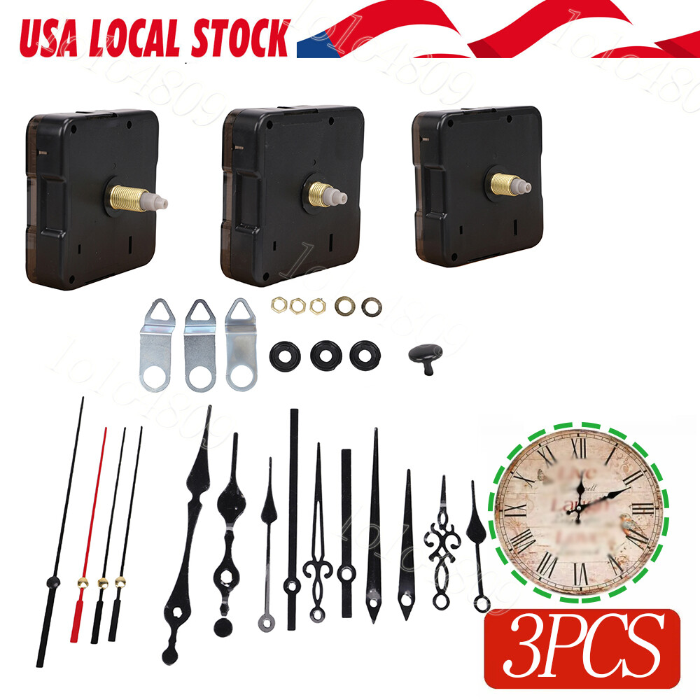 DIY Clock Movement Quartz Mechanism Wall Replacement Repair Tool Parts Hands Set gallery